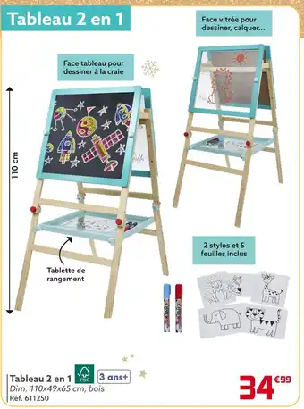 Gifi Tableau 2 en 1 offre