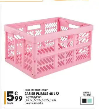 ALDI Casier Pliable 45 L offre