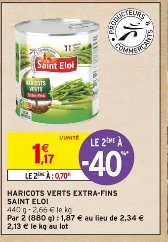 Intermarché Saint eloi haricots verts extra-fins offre