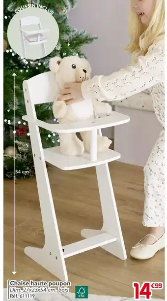 Gifi Chaise haute poupon offre