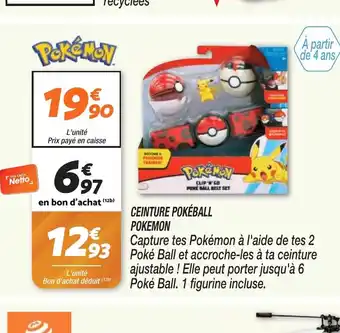 Netto CEINTURE POKÉBALL POKEMON offre