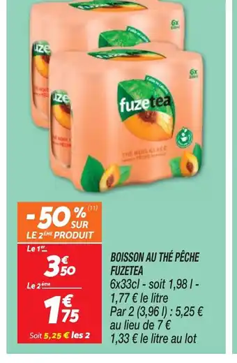 Netto BOISSON AU THÉ PÊCHE FUZETEA offre