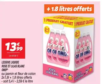 Netto LESSIVE LIQUIDE ROSE ET LILAS BLANC offre