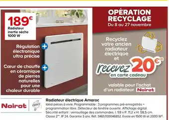 Castorama Radiateur électrique Amaroc offre