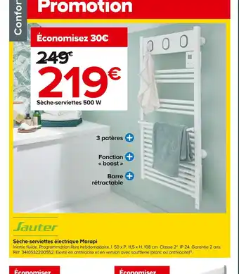Castorama Sèche-serviettes électrique Marapi offre