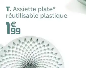 Gifi Assiette plate réutilisable plastique offre