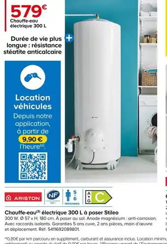 Castorama Chauffe-eau électrique Velis Evo Dry 80 L offre