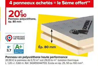 Castorama Panneau en polyuréthane haute performance offre