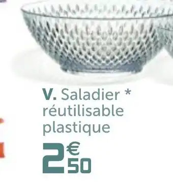 Gifi Saladier réutilisable plasique offre