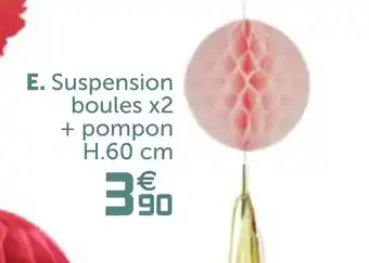 Gifi Suspension boules x2 + pompom offre