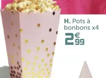 Gifi Pots à bonbons x4 offre