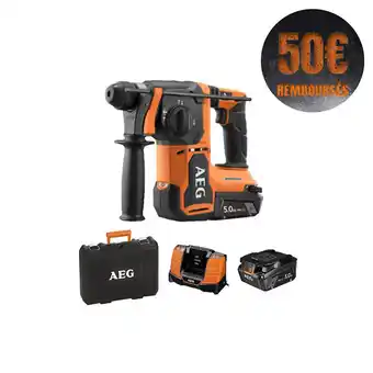 Bricomarché Perforateur burineur sds+ aeg - bbh18bl2-502c - 18v brushless - 2 batteries 5,0ah - chargeur offre