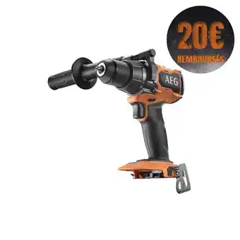 Bricomarché Perceuse à percussion aeg - bsb18sbl-0 - 18v brushless - sans batterie ni chargeur offre