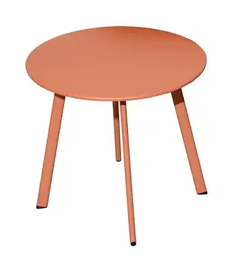 Table basse de jardin massaï ø 50 cm en acier époxy - hermes