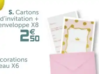 Cartons d'invitation + enveloppe