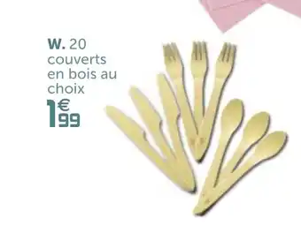 Gifi 20 Couverts en bois au choix offre