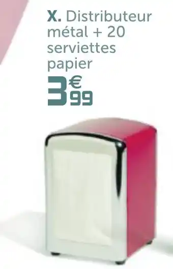 Gifi Distributeur métal + 20 serviettes papier offre