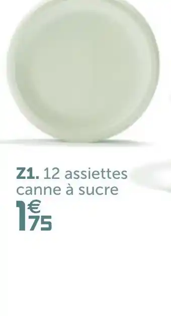 Gifi 12 Assiettes canne à sucre offre