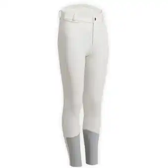 Decathlon Pantalon de concours équitation kipwarm chaud et déperlant enfant - 500 blanc offre