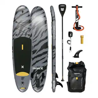 Ensemble de planche à pagaie gonflable hurley advantage black tiger 10'
