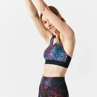 Decathlon Brassière fitness maintien modéré 500 imprimée offre