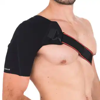 Decathlon Épaulière de maintien gauche/droite pour homme/femme mid 500 noire offre