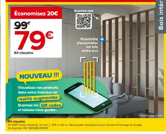Castorama Kit claustra offre