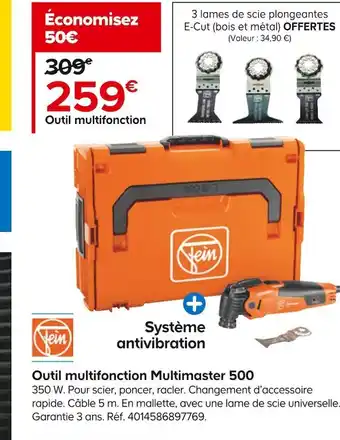 Castorama Feim outil multifonction multimaster 500 offre