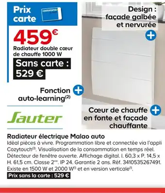 Castorama Sauter radiateur électrique malao auto offre