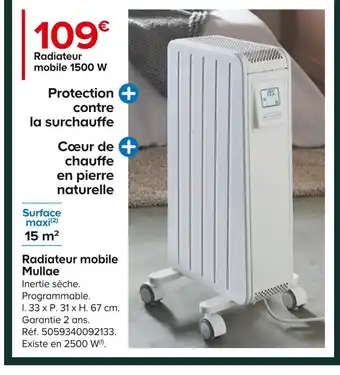 Castorama Goodhome radiateur mobile mullae offre