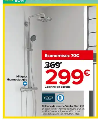 Grohe colonne de douche vitalio start 210