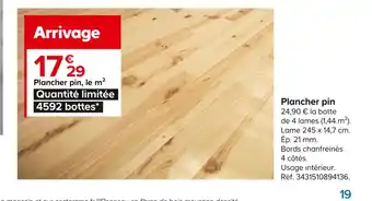 Castorama Plancher pin offre