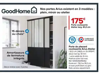 Castorama Porte de placard coulissante Arius Atelier offre
