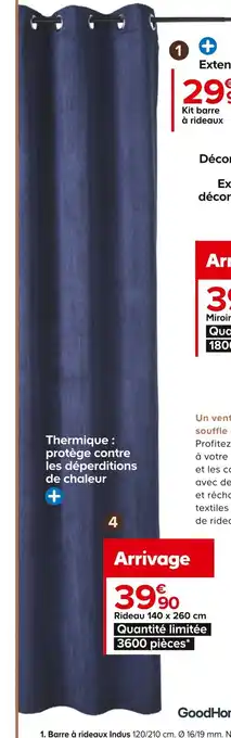Castorama Rideau 140 x 260 cm offre