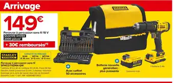 Castorama Perceuse à percussion sans fil SFMCD711DMA-QW offre