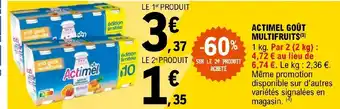 E.Leclerc ACTIMEL GOÛT MULTIFRUITS (3) offre