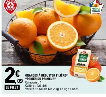 E.Leclerc ORANGES À DÉGUSTER FILIÈRE "PANIER DU PRIMEUR" offre