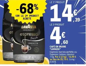 E.Leclerc CAFÉ EN GRAINS "LAVAZZA" offre