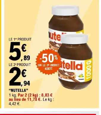 E.Leclerc NUTELLA" offre