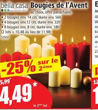 Norma Bougies de l'Avent offre