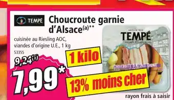 Norma TEMPE Choucroute garnie d'Alsace offre