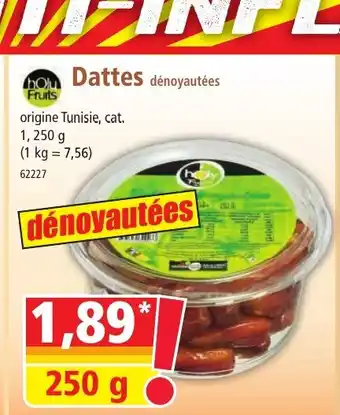Dattes dénoyautées