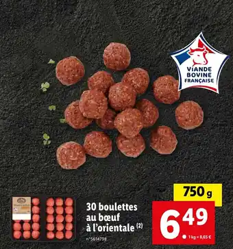 Lidl 30 boulettes au bœuf offre