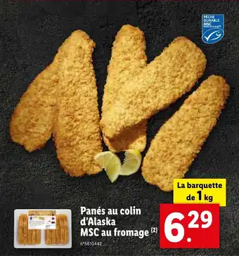 Lidl Panés au colin d'Alaska MSC au fromage (2) offre