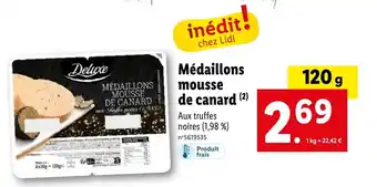 Lidl Médaillons mousse de canard (2) offre