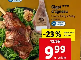 Lidl Gigot d'agneau offre