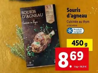 Lidl Souris d'agneau offre