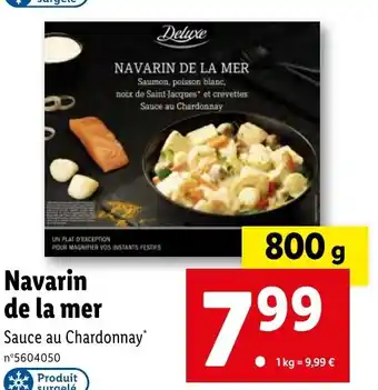 Lidl Navarin de la mer Sauce au Chardonnay* offre