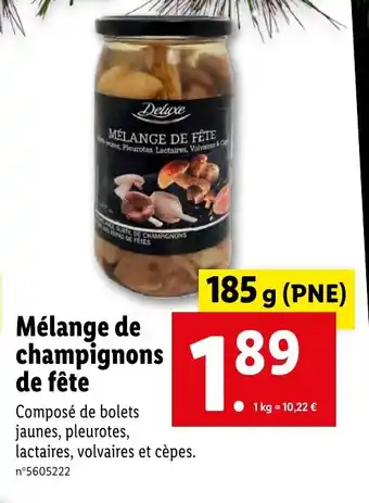 Lidl Mélange de champignons de fête offre