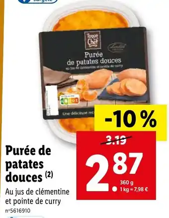 Lidl Purée de patates douces (2) offre